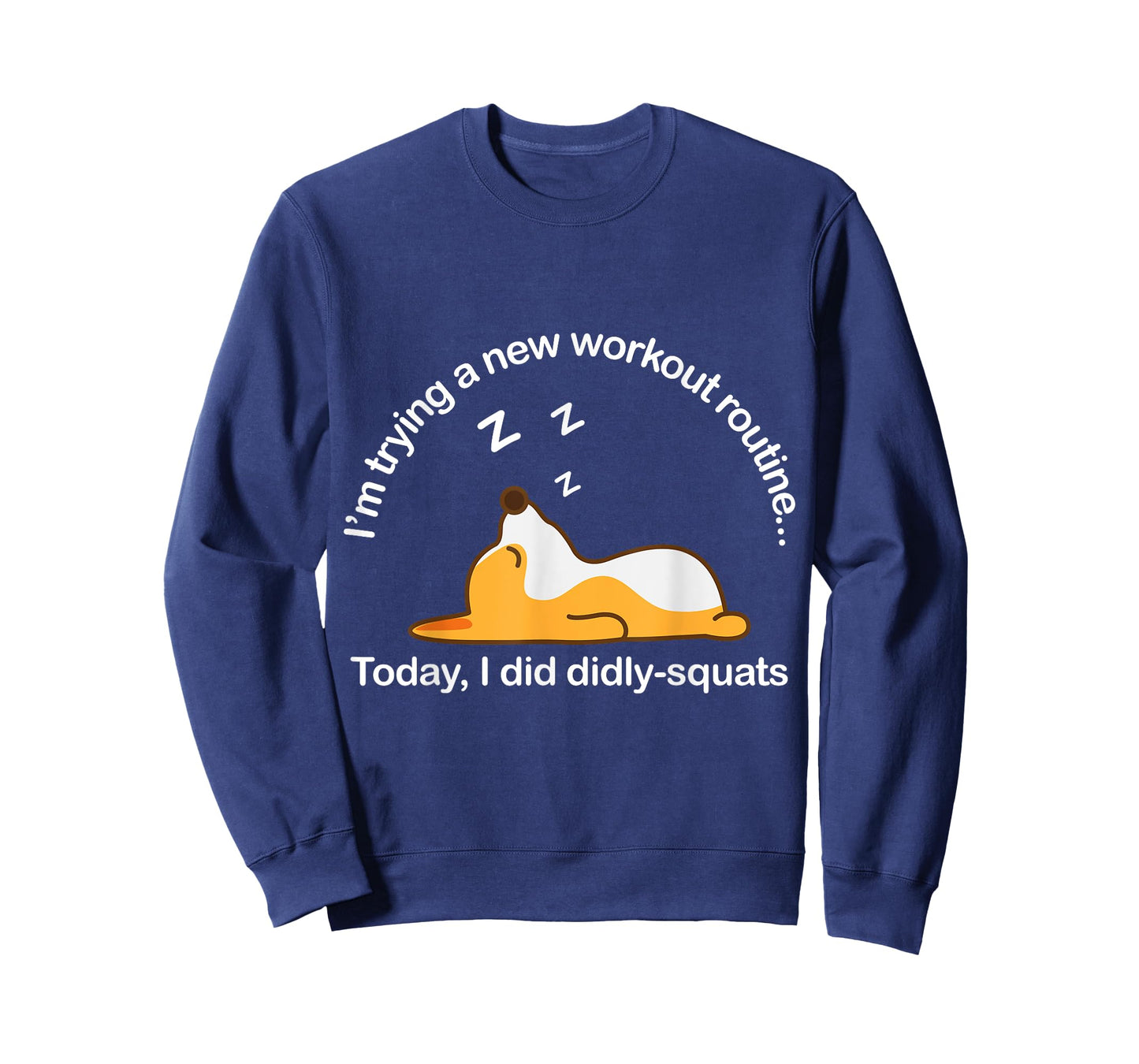 Funny Corgi Workout Routine Today I Did Diddly Squats Lazy T-Shirt