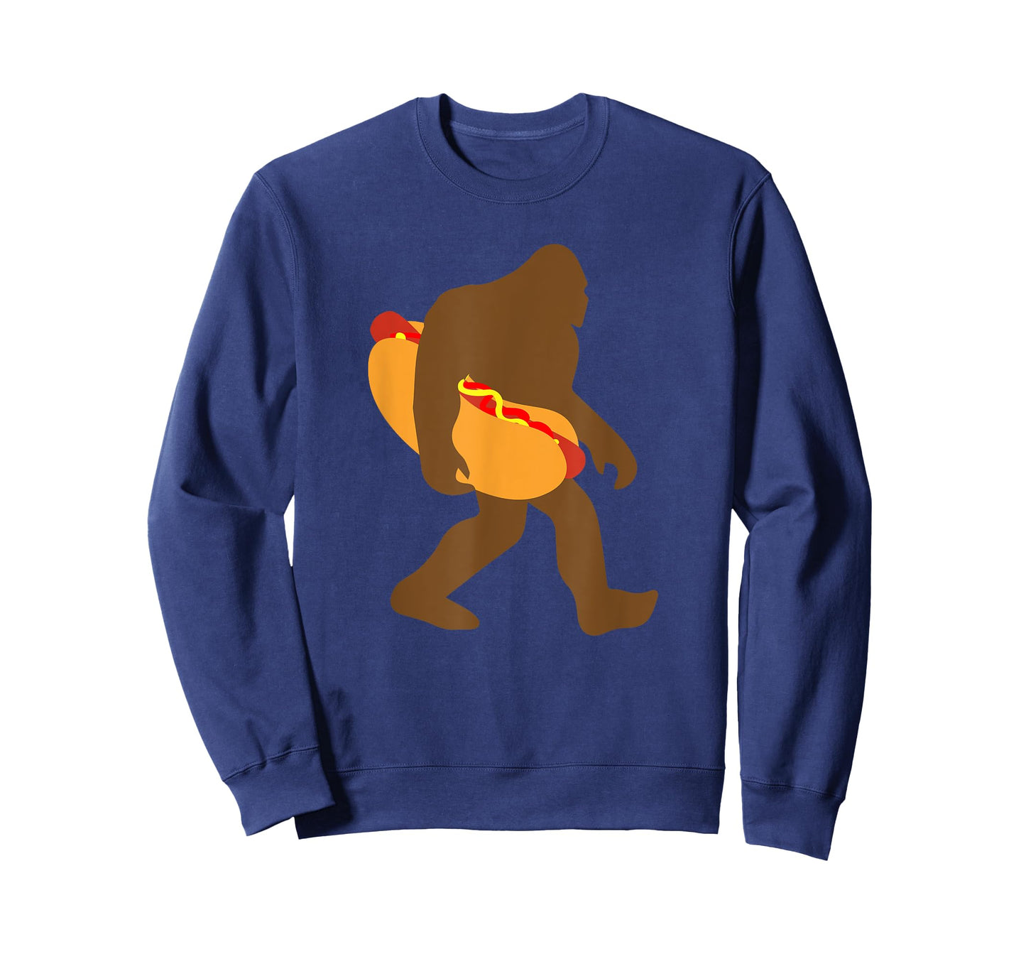 Funny Sasquatch Bigfoot Carrying Hotdog T-Shirt for Men Women
