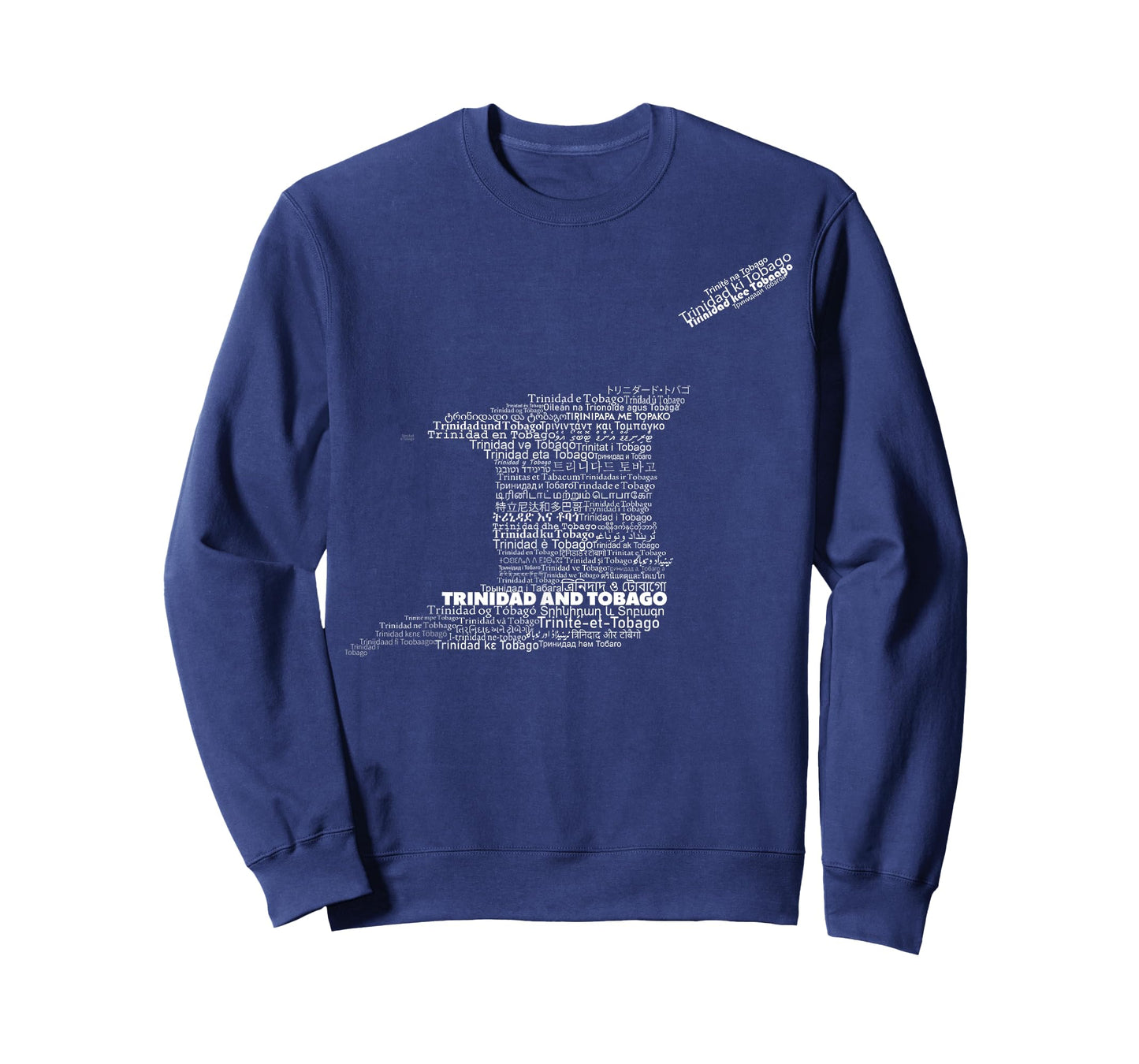 Trini Map, Trinidad and Tobago in world languages T-Shirt