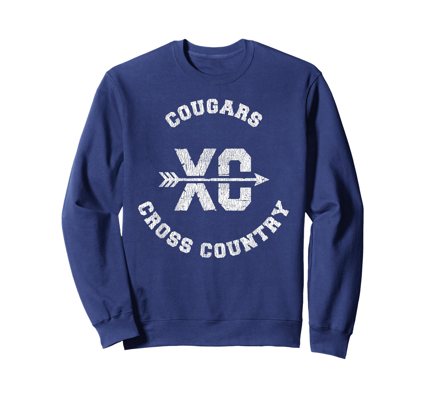 Cougars Cross Country Retro Distressed XC Running T-Shirt