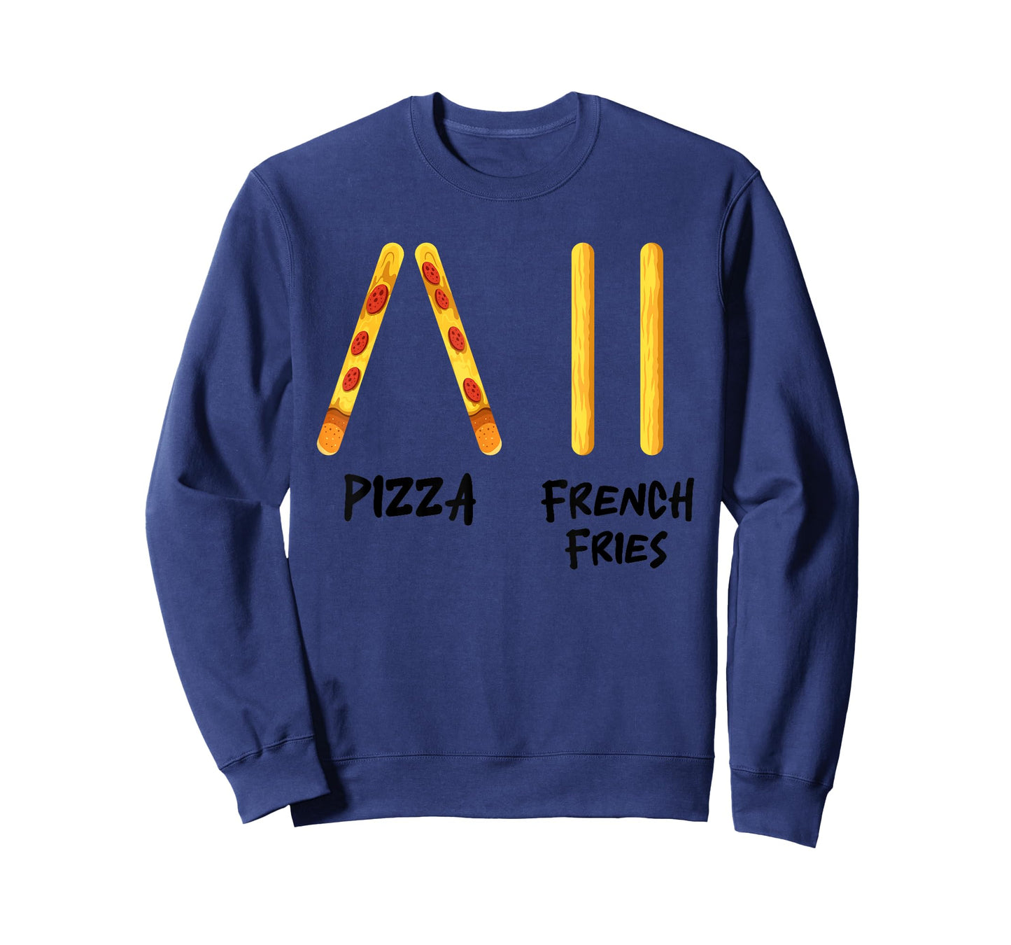 Funny Pizza French Fries Ski Instructor Skiing Snack Lovers T-Shirt