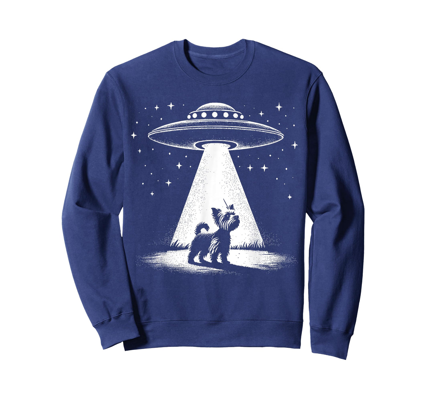 Yorkie Mom Dad Dog - Funny Alien UFO T-Shirt