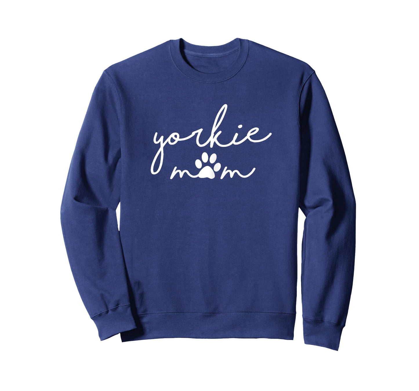 Yorkshire Terrier Dog Mama Yorkie Mom with Pawprint Simple T-Shirt