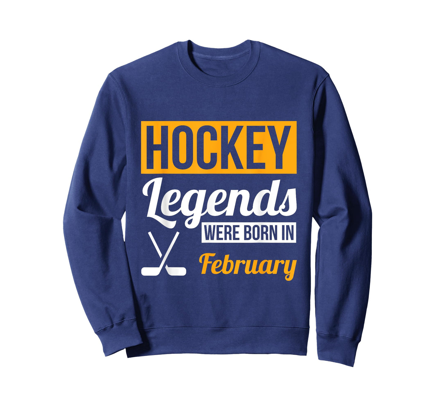 Hockey Legends Were Born In February Birthday Gift T-Shirt