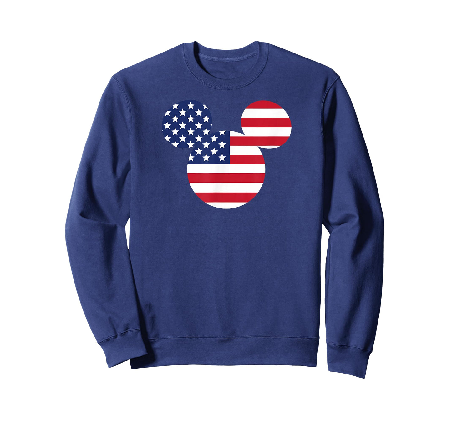 Mickey Mouse - Americana Flag Fill Ear Silhouette T-Shirt