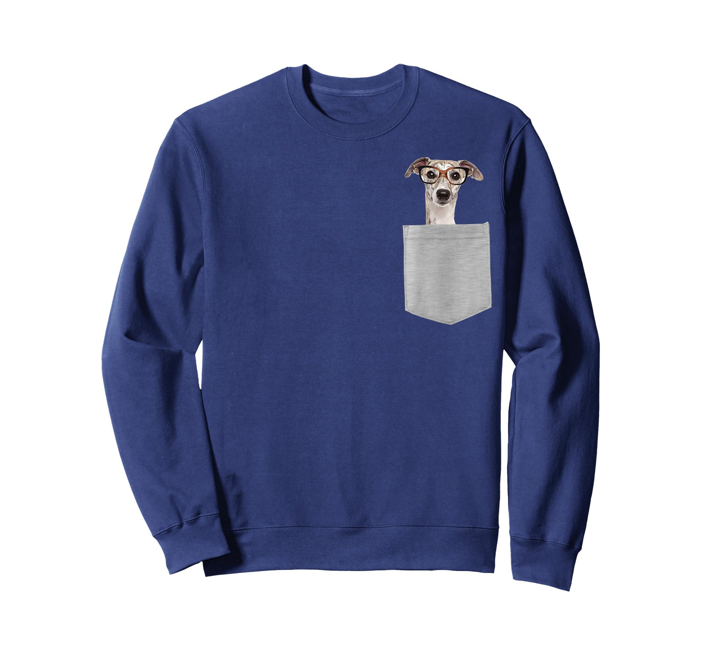 Dog in Your Pocket Greyhound with Glasses on T-Shirt for Men Women Girls Kids