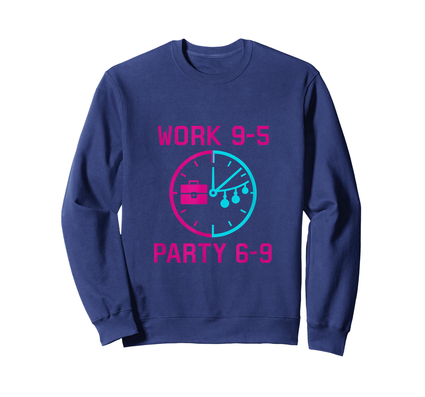 Work 9-5 Party 6-9 Clock Balance Graphic T-Shirt