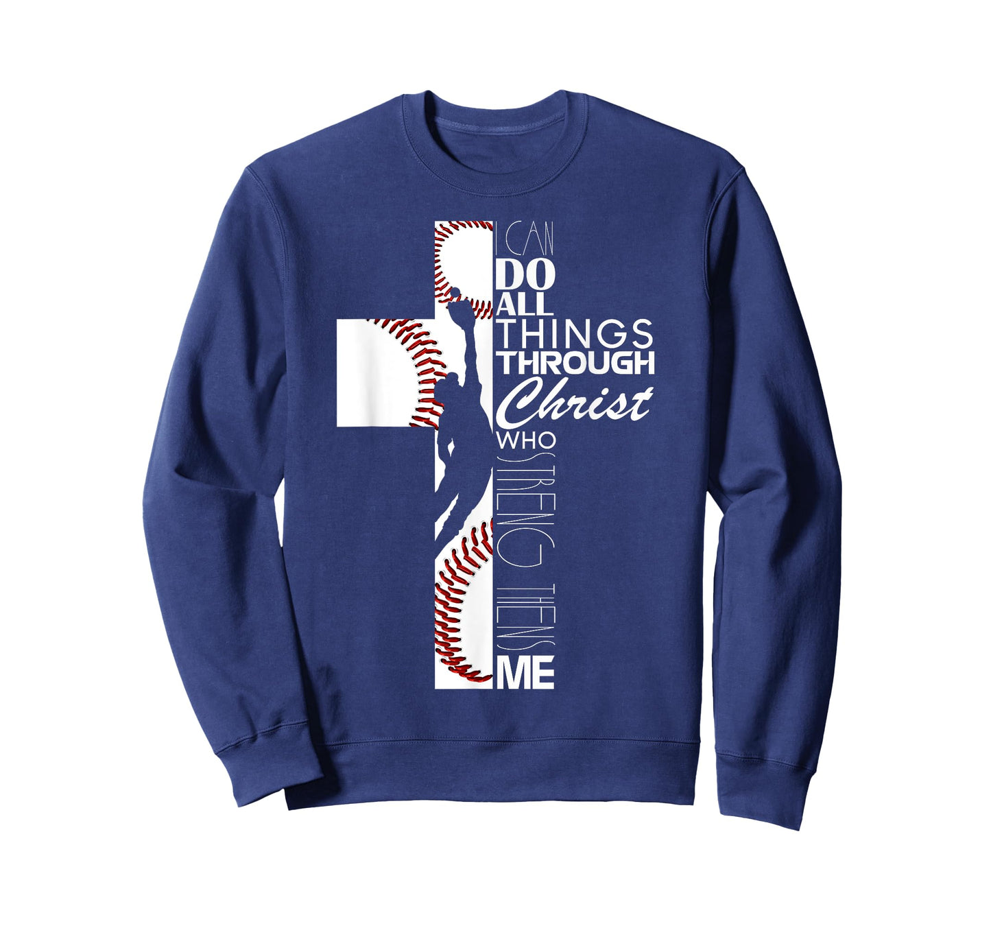 Funny I Can Do All Things Baseball Catcher Pitcher Boys Men T-Shirt
