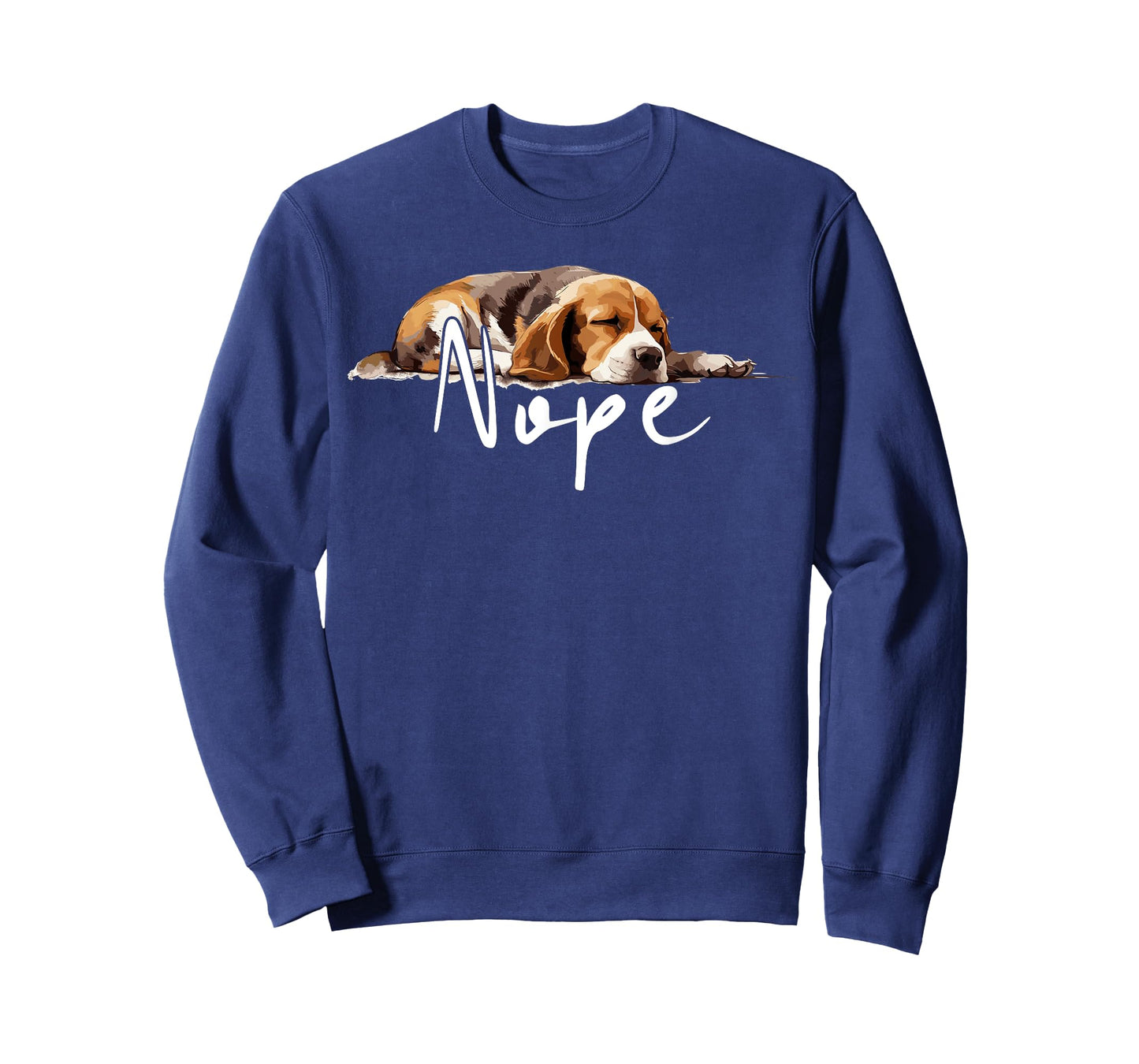 Nope Lazy Beagle Funny Dog Lover Cute Beagle Men Women Kids T-Shirt