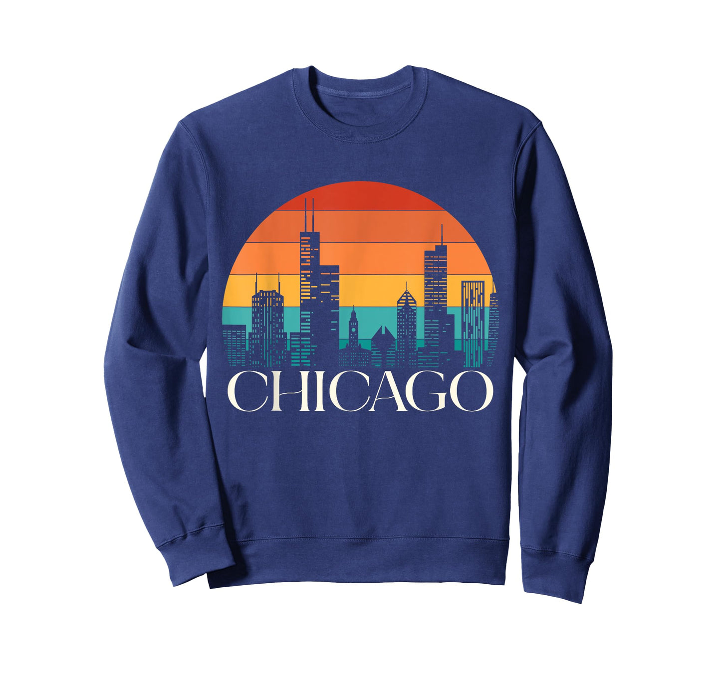 Chicago City Illinois Gift Skyline Vintage Jersey Flag Gift T-Shirt
