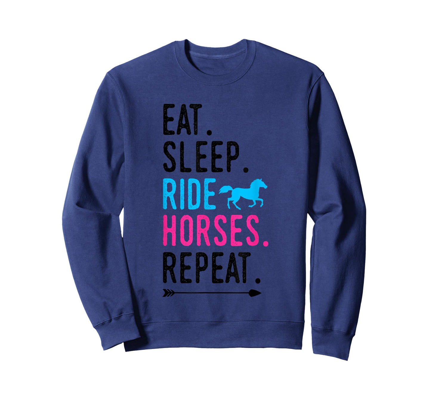Eat Sleep Ride Horses Repeat Horse Ride Equestrian For Girls T-Shirt
