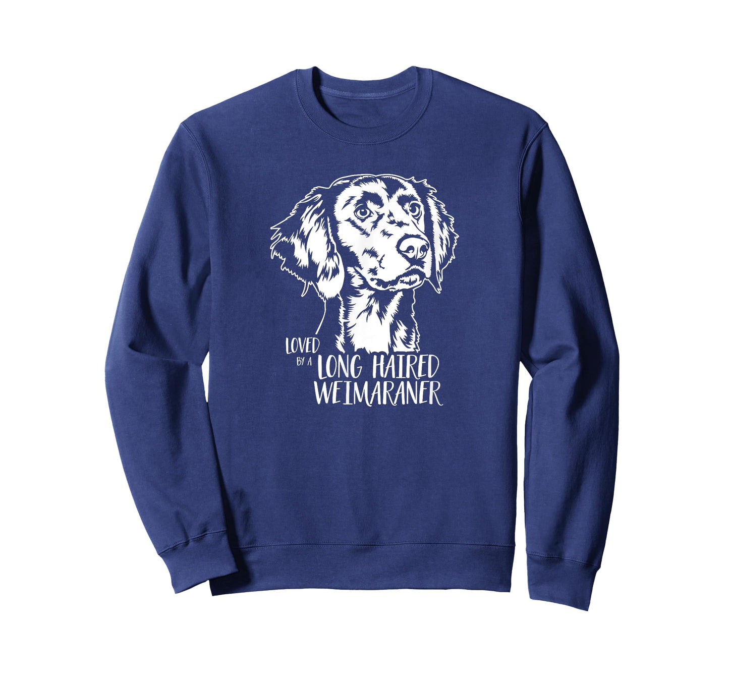 Loved by a Long Haired Weimaraner saying dog mom Weimaraner T-Shirt for Men Women