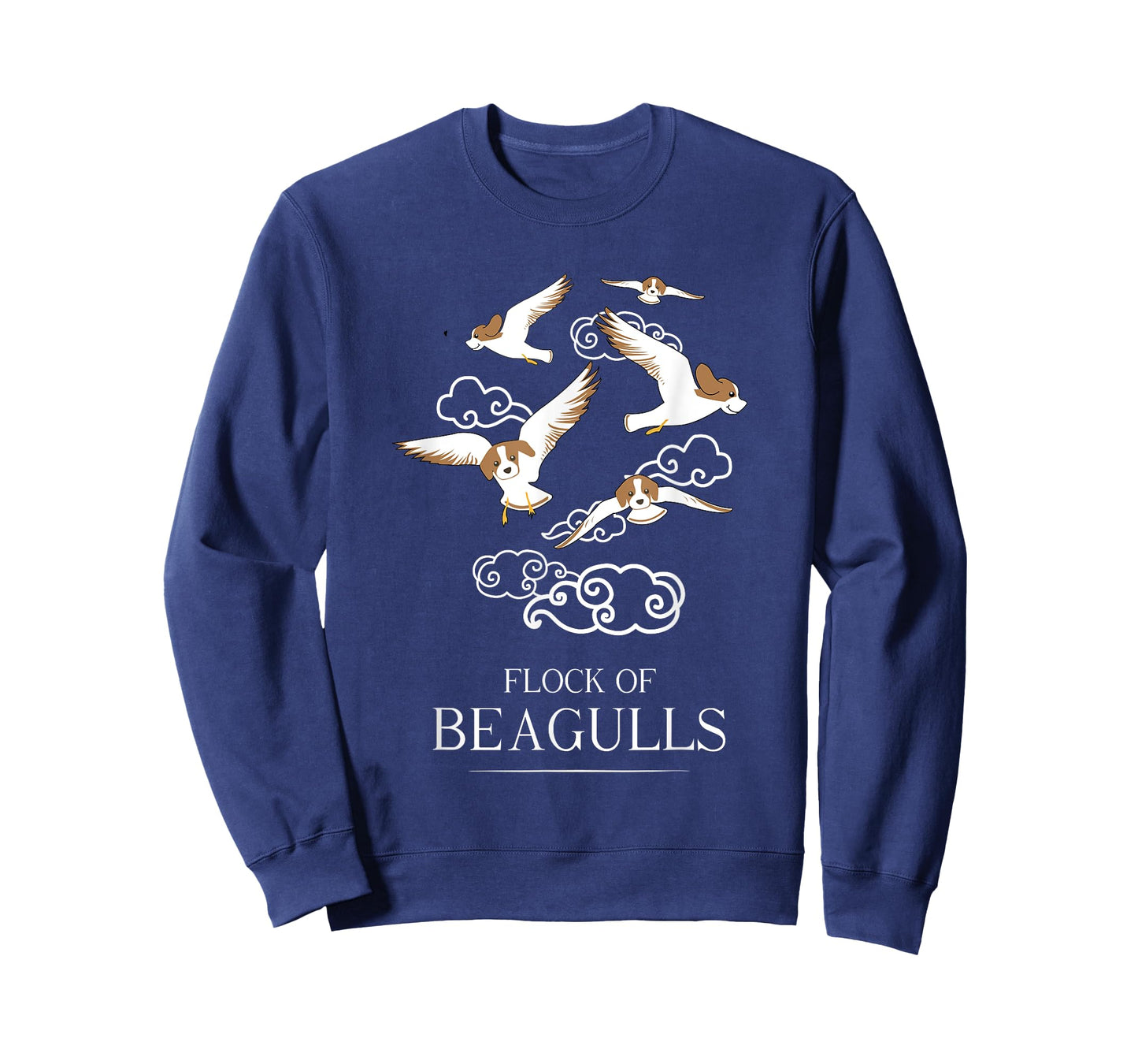 Flock Of Beagulls | Funny Cute Dog/Puppy Beagle Pet Pun T-Shirt