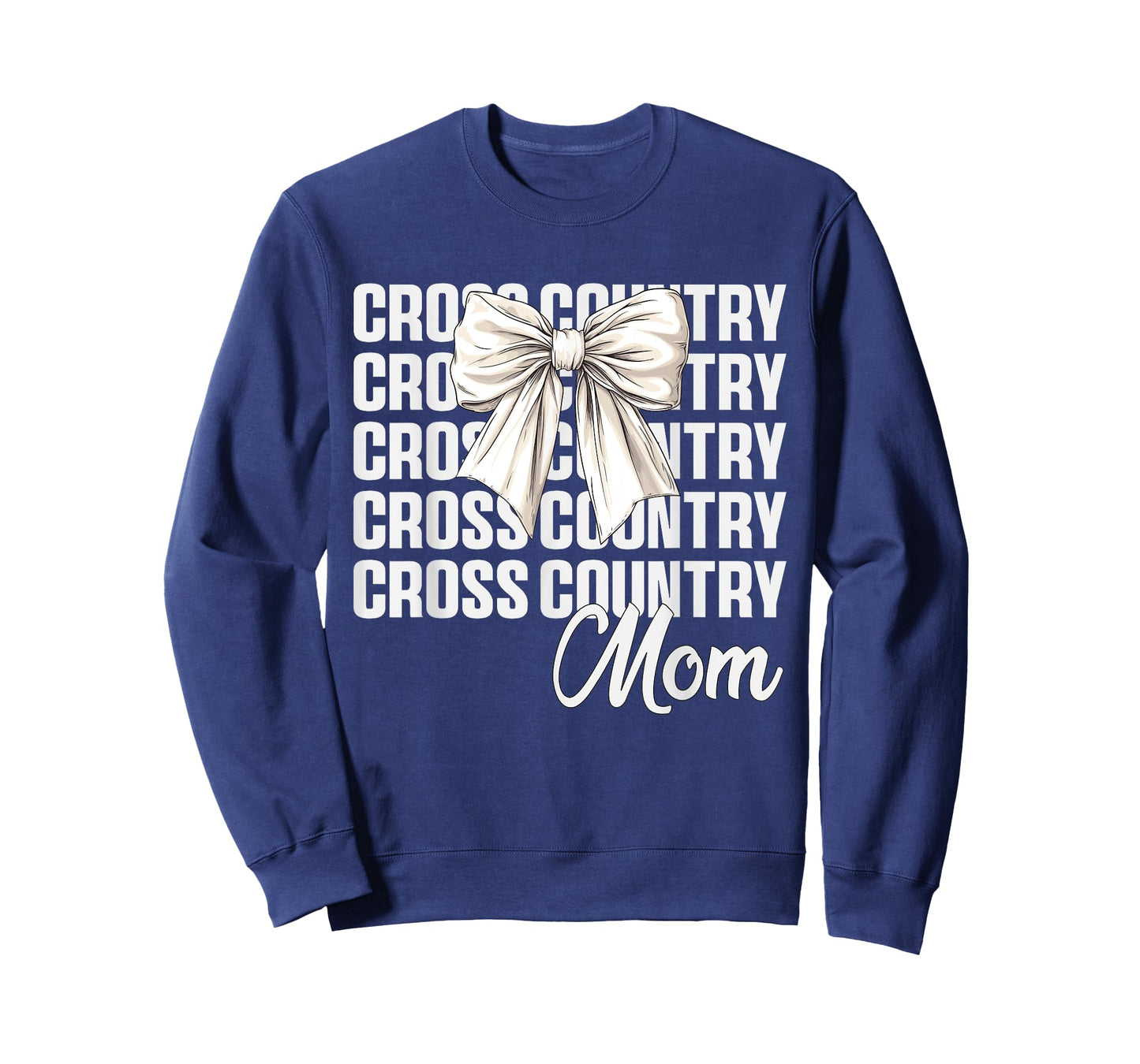 Cross Country Mom Coquette Bow Cute XC Lovers Mothers Day T-Shirt