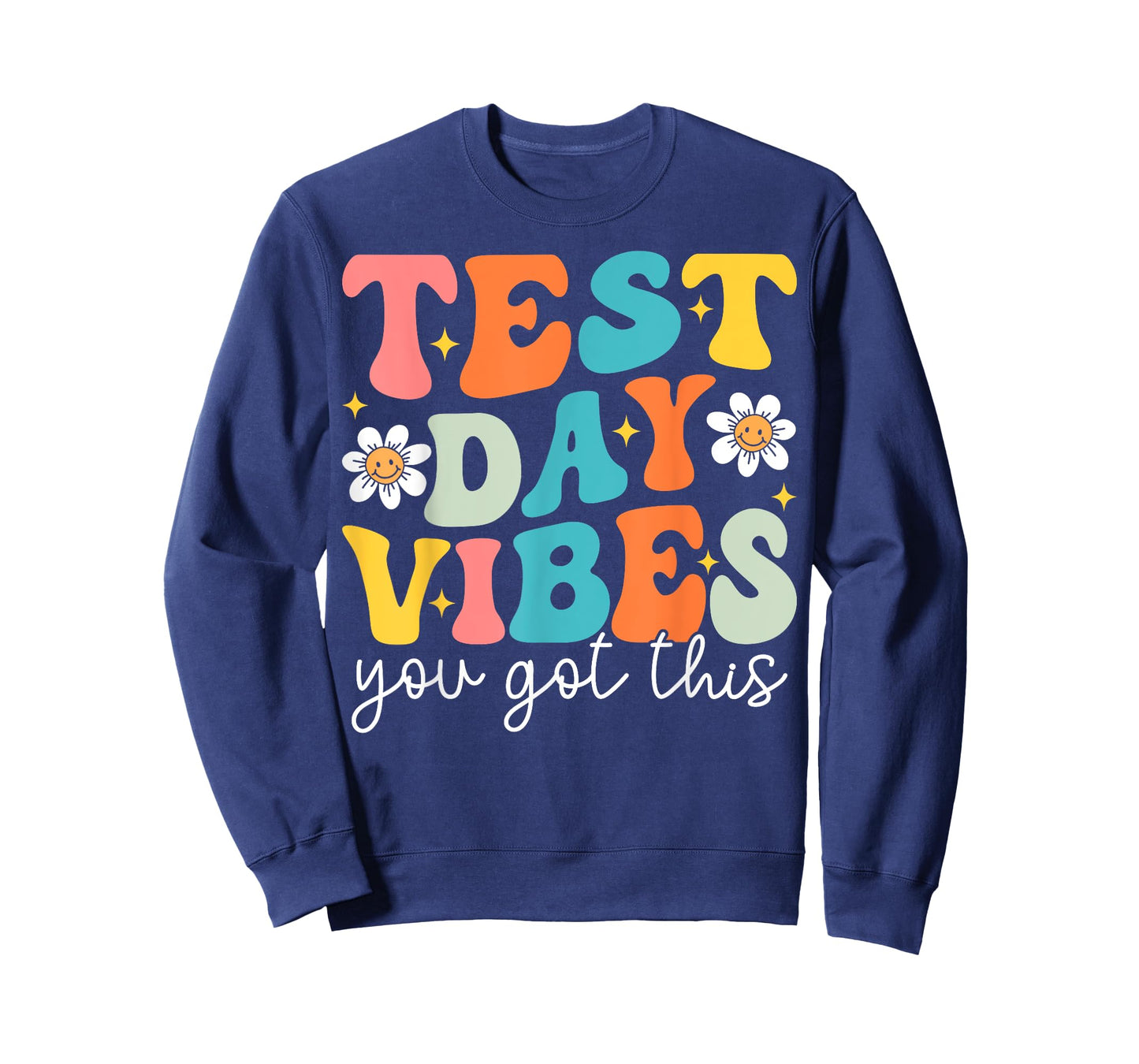 Test Day Vibes Retro Groovy Testing Day Teacher Student T-Shirt