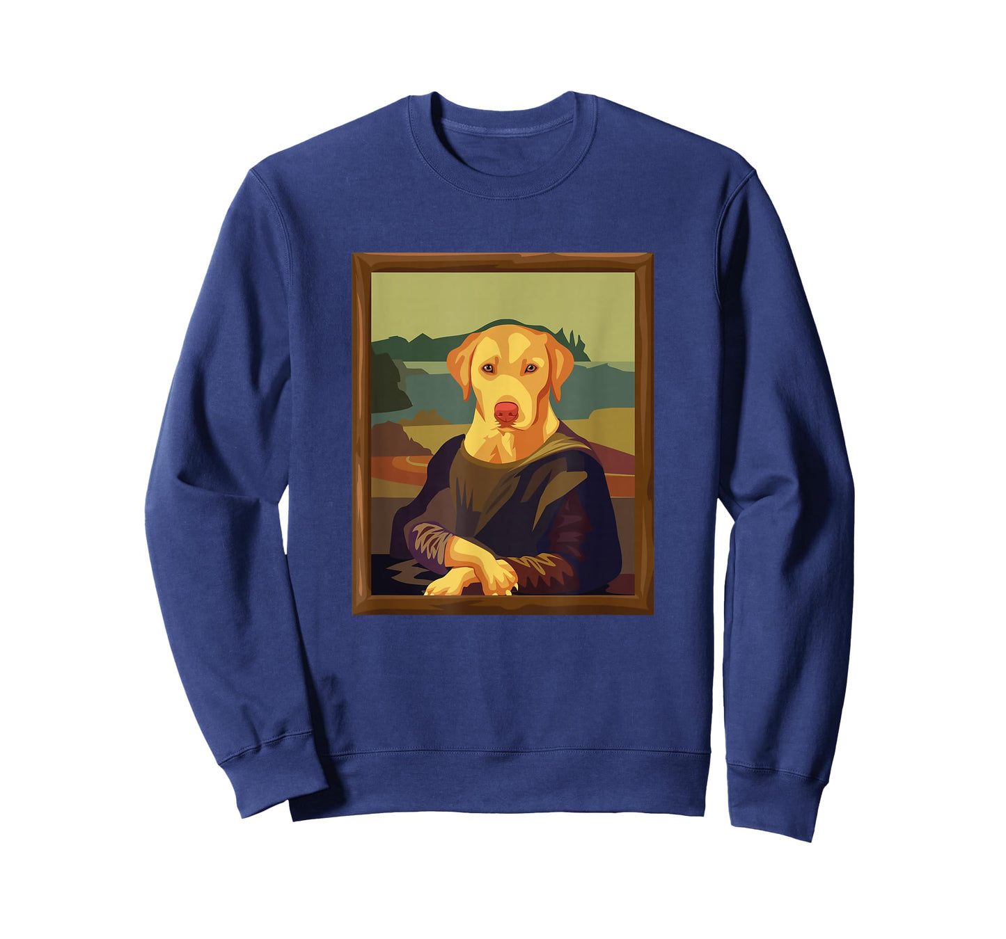 Funny Mona Lisa Yellow Lab Dog Art Parody T-Shirt