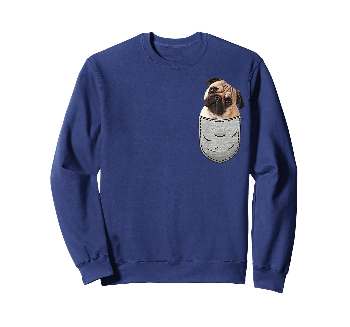 Pug Pug Carlin Carlino Chest Bag Pocket Dog Owners T-Shirt