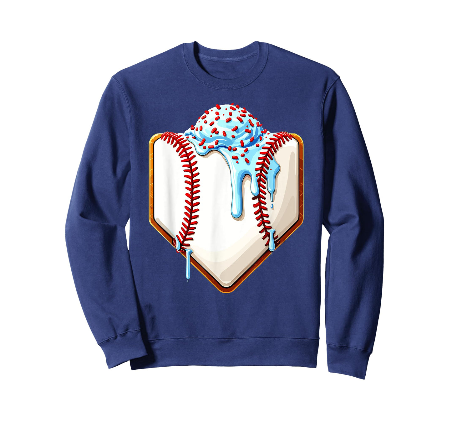 Ice Cream Baseball Drip Home Plate Dripping T-Shirt