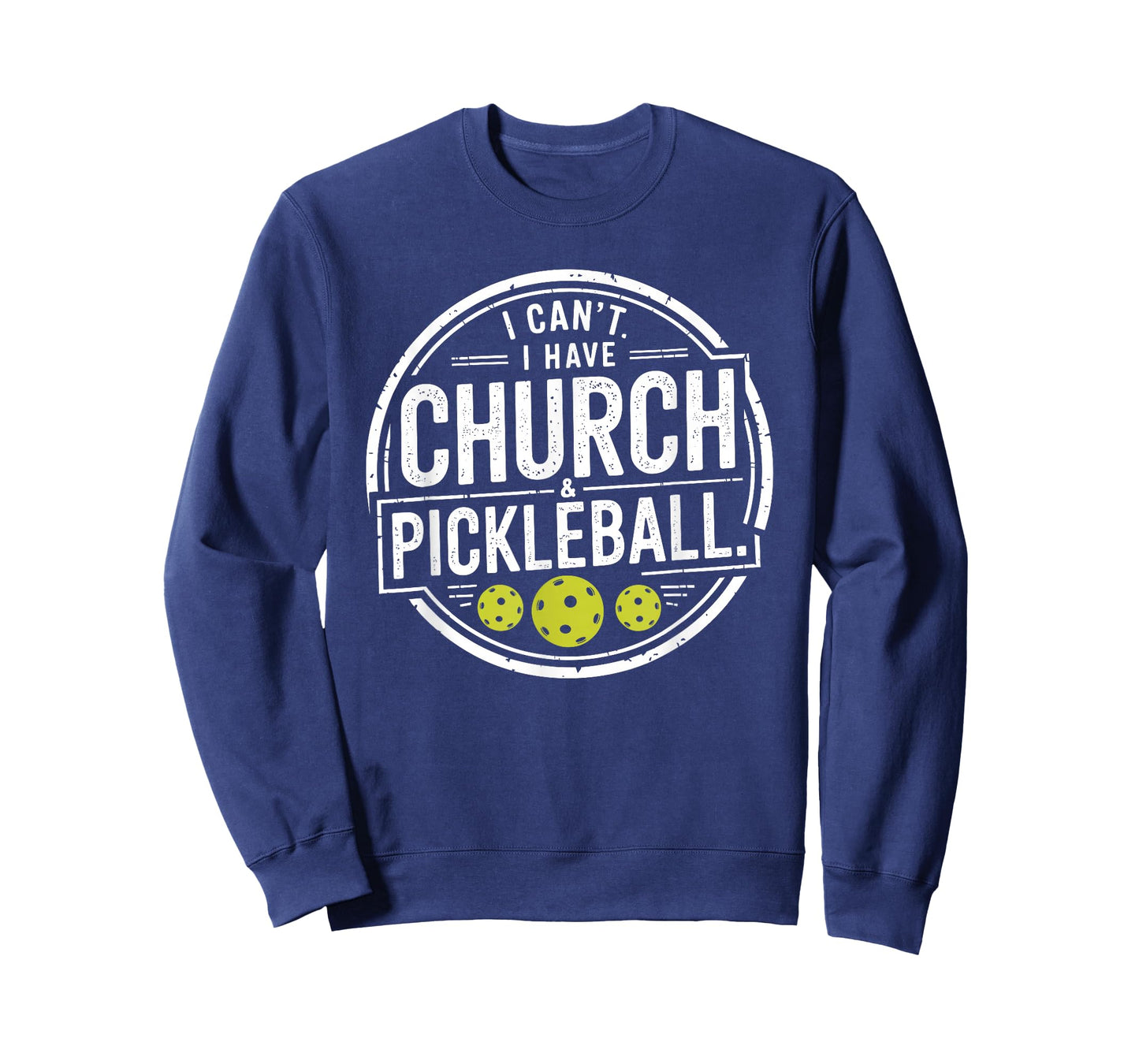 Vintage I Can't I Have Church And Pickleball T-Shirt