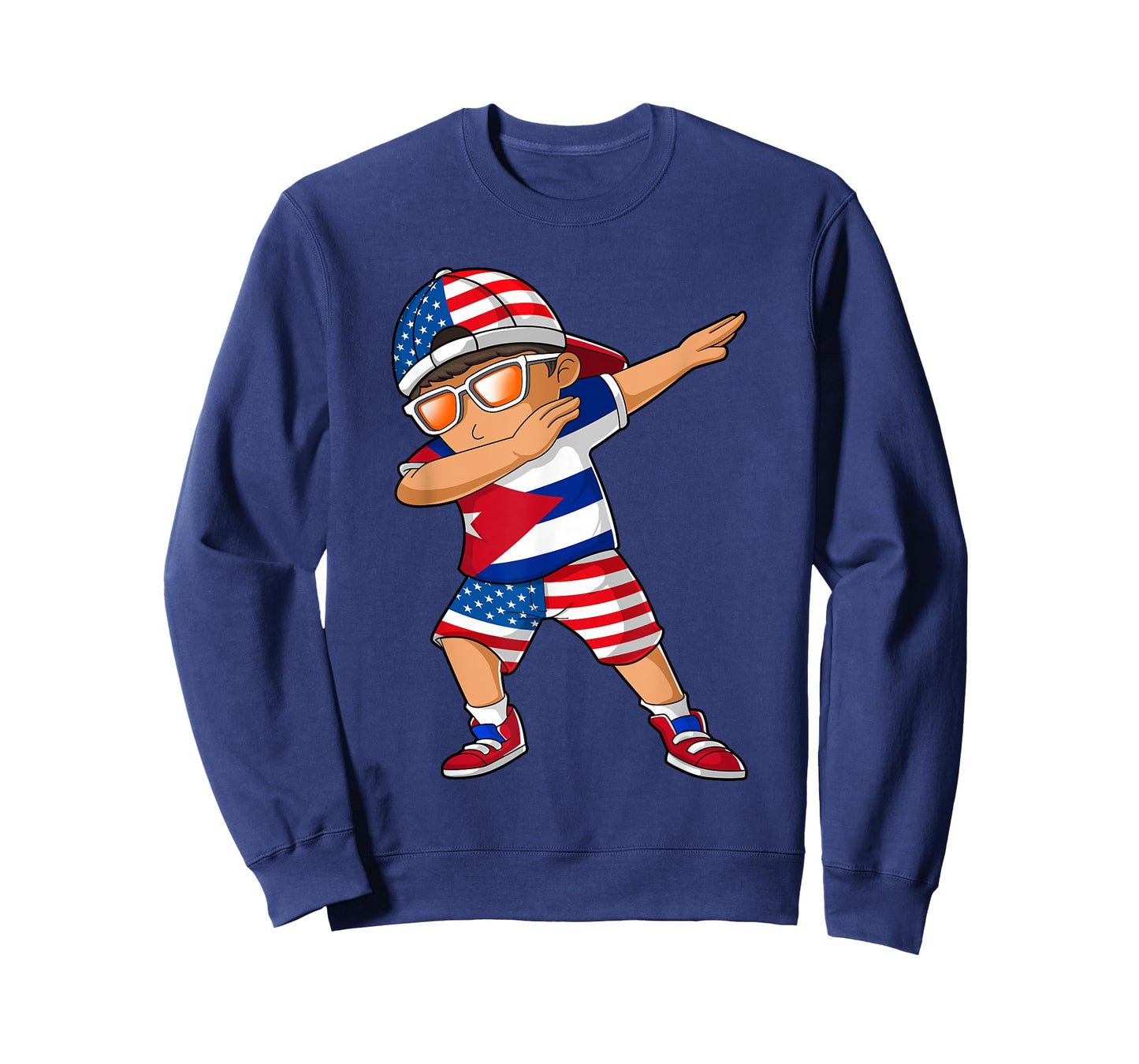 Half American Half Cuban Boy Kid Cuba Flag Patriotic T-Shirt