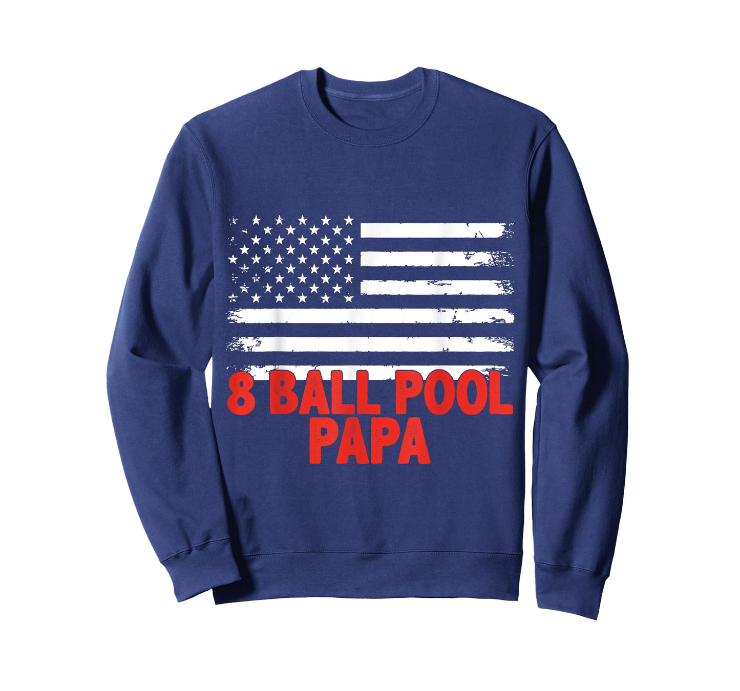 American Flag 8 Ball Pool Papa T-Shirt