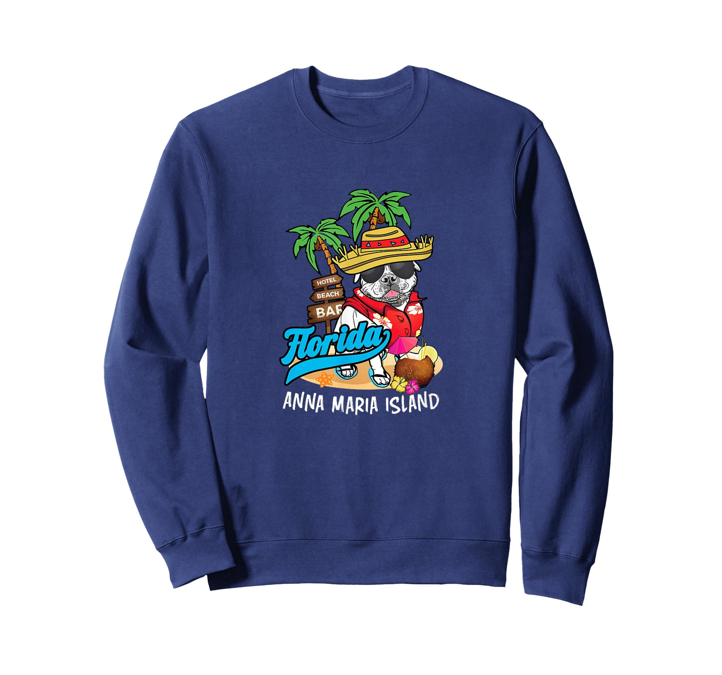 Anna Maria Island Florida FL USA Beach Bulldog Souvenir T-Shirt for Men Women Kids