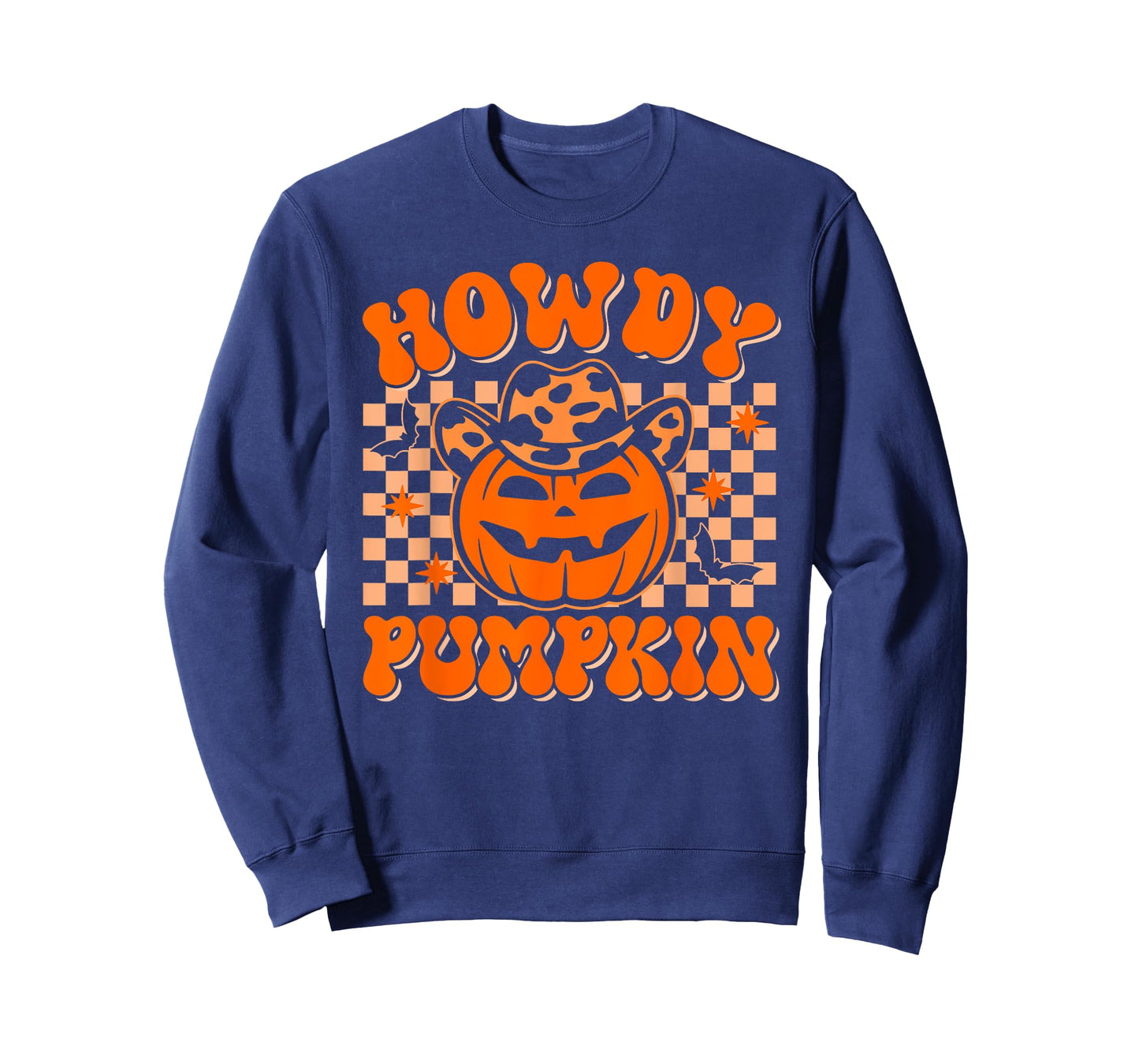Howdy Pumpkin Groovy Western Halloween Vintage Rodeo Cowgirl T-Shirt