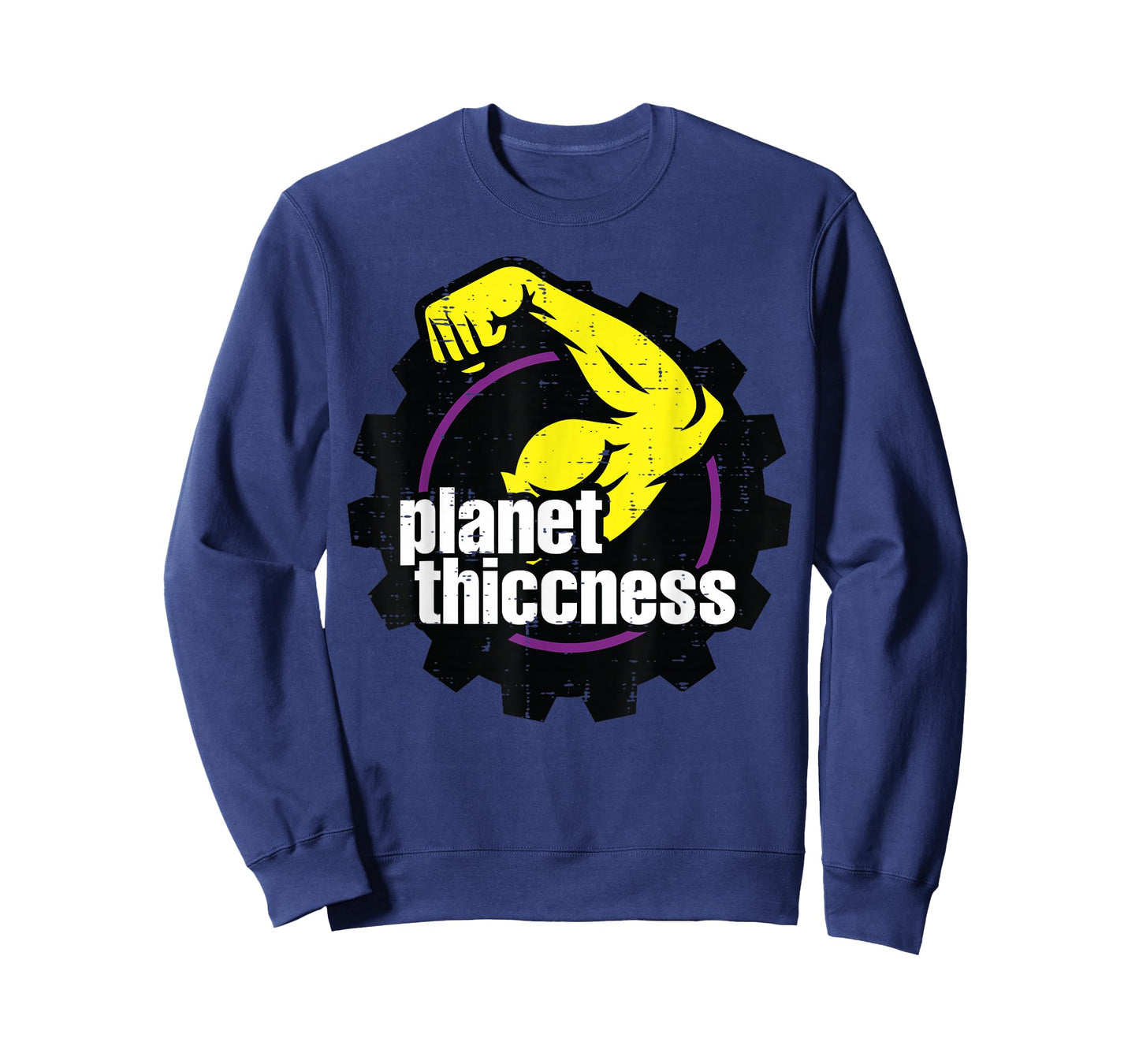 Gym Biceps Planet Thiccness Funny Workout Humor Men Women T-Shirt