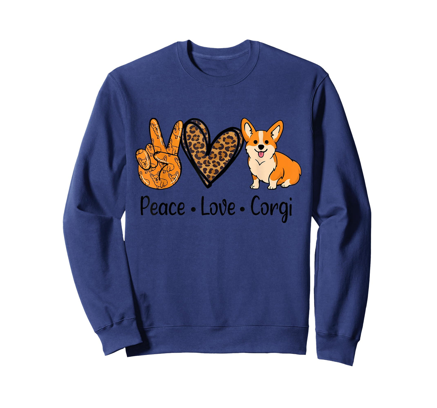 Peace Love Corgi Funny Dog Mom Mother's Day Corgi Lover T-Shirt