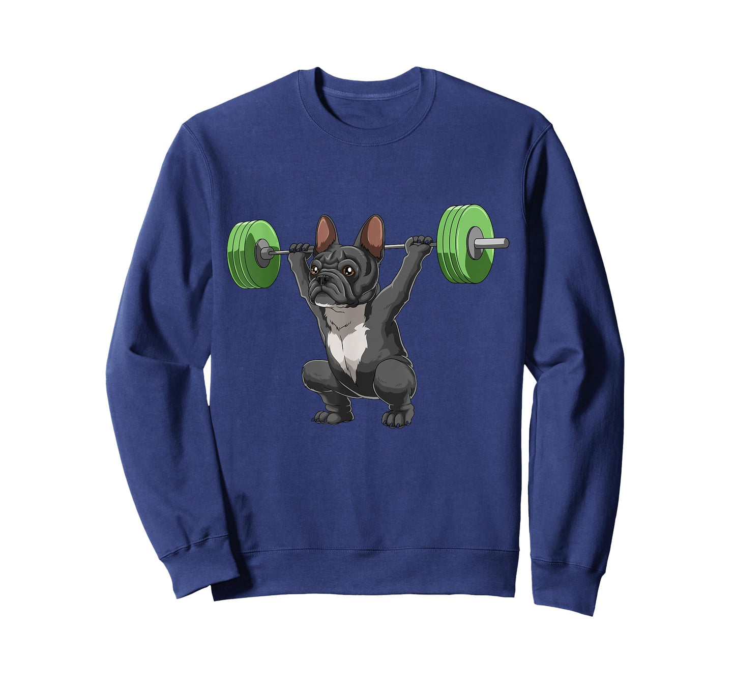 Funny French Bulldog Weightlifting and Bodybuilding Gift T-Shirt