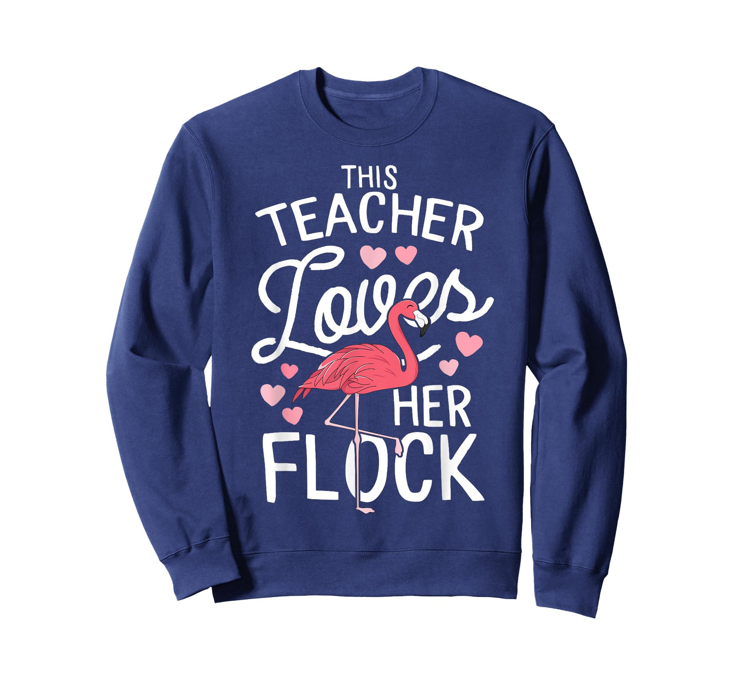 This Teacher Loves Her Flock Flamingo Teacher Class Gift T-Shirt