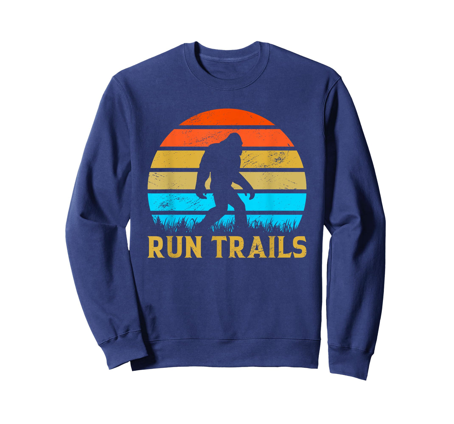 Run Trails Bigfoot Runner Yeti Believer Running Sasquatch T-Shirt