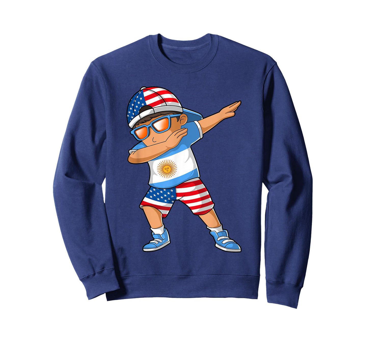 Half American Half Argentinian Boy Kid Argentina Flag T-Shirt