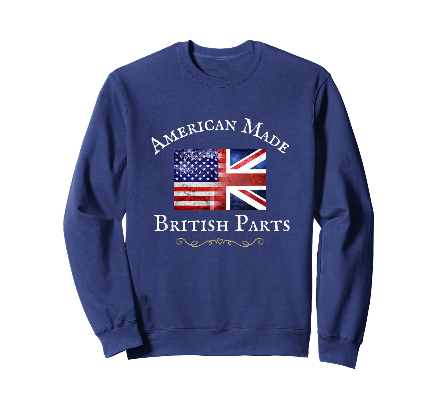 AMERICAN MADE BRITISH PARTS, WOMEN, MEN, USA BRITISH FLAG T-Shirt
