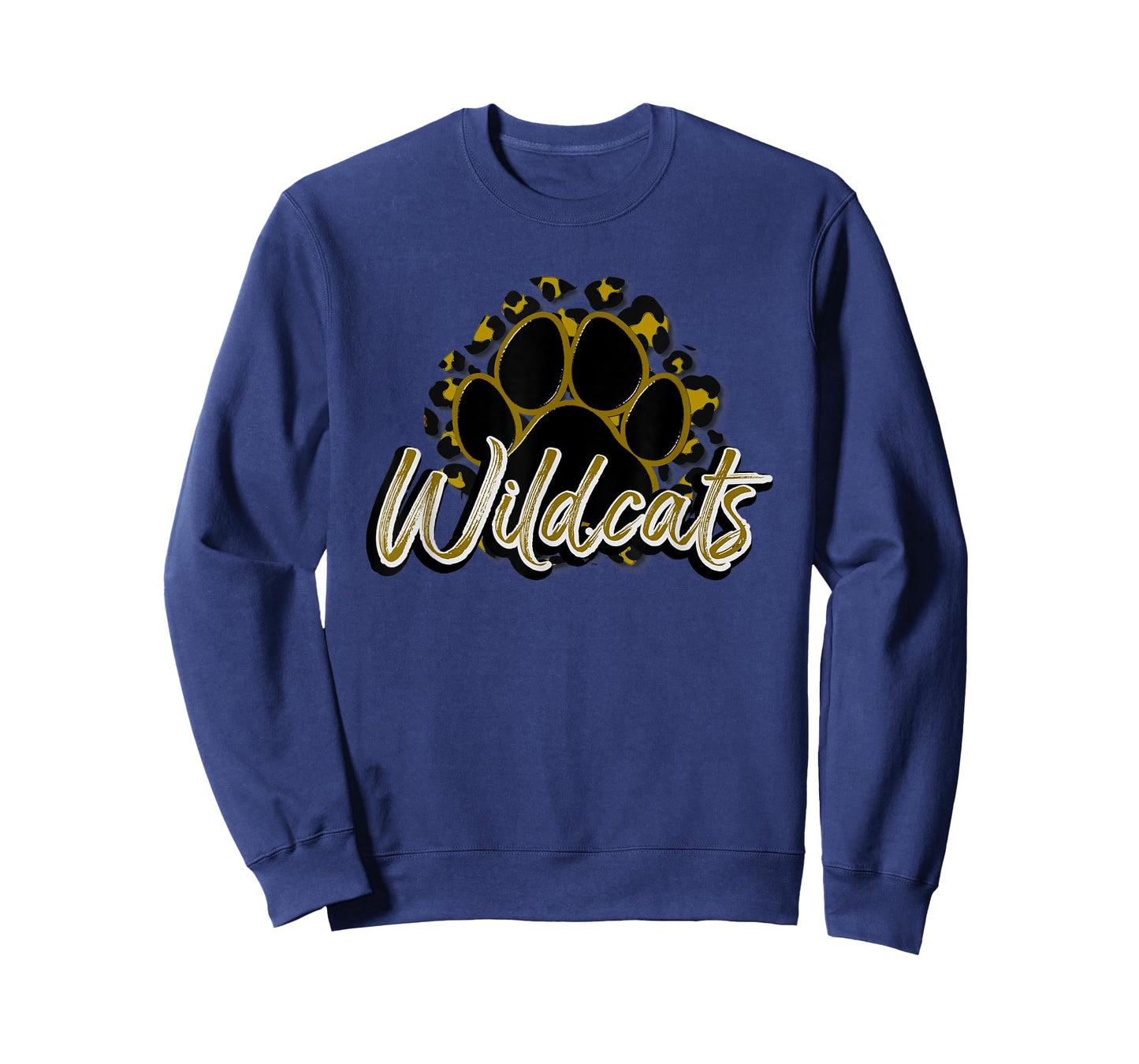 Wildcats Gold Black Cheetah School Sports Fan Team Spirit T-Shirt
