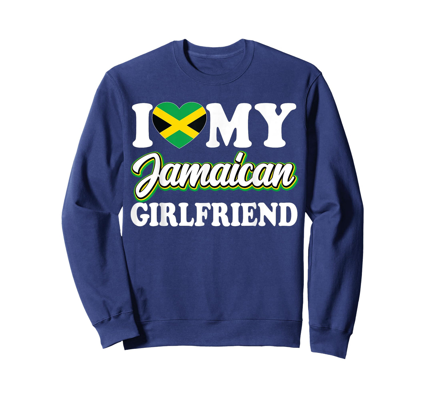 I Love My Jamaican Girlfriend Jamaican Flag Heart Girlfriend T-Shirt
