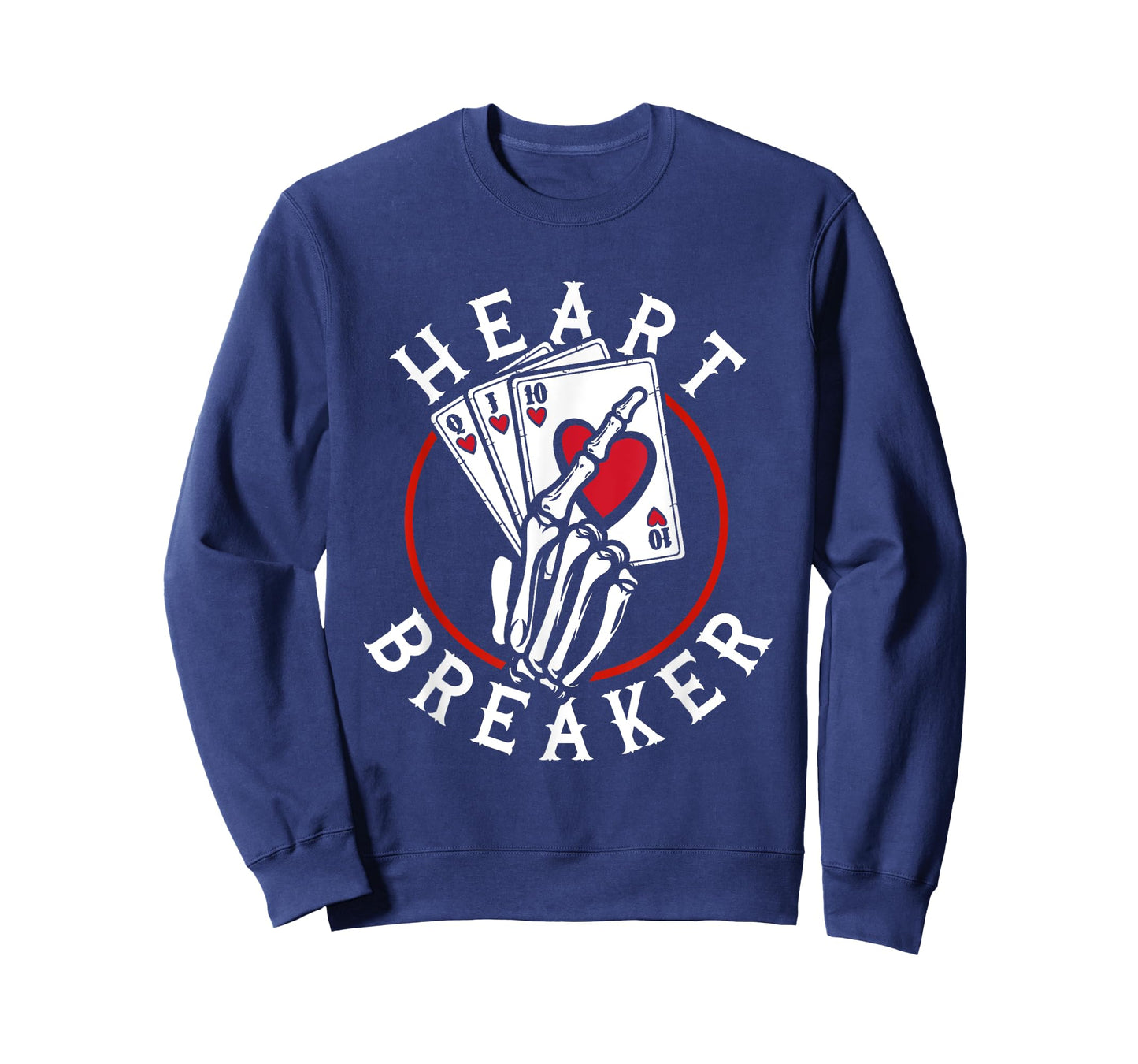Heart Breaker Skeleton Playing Cards Poker Casino Love Game T-Shirt