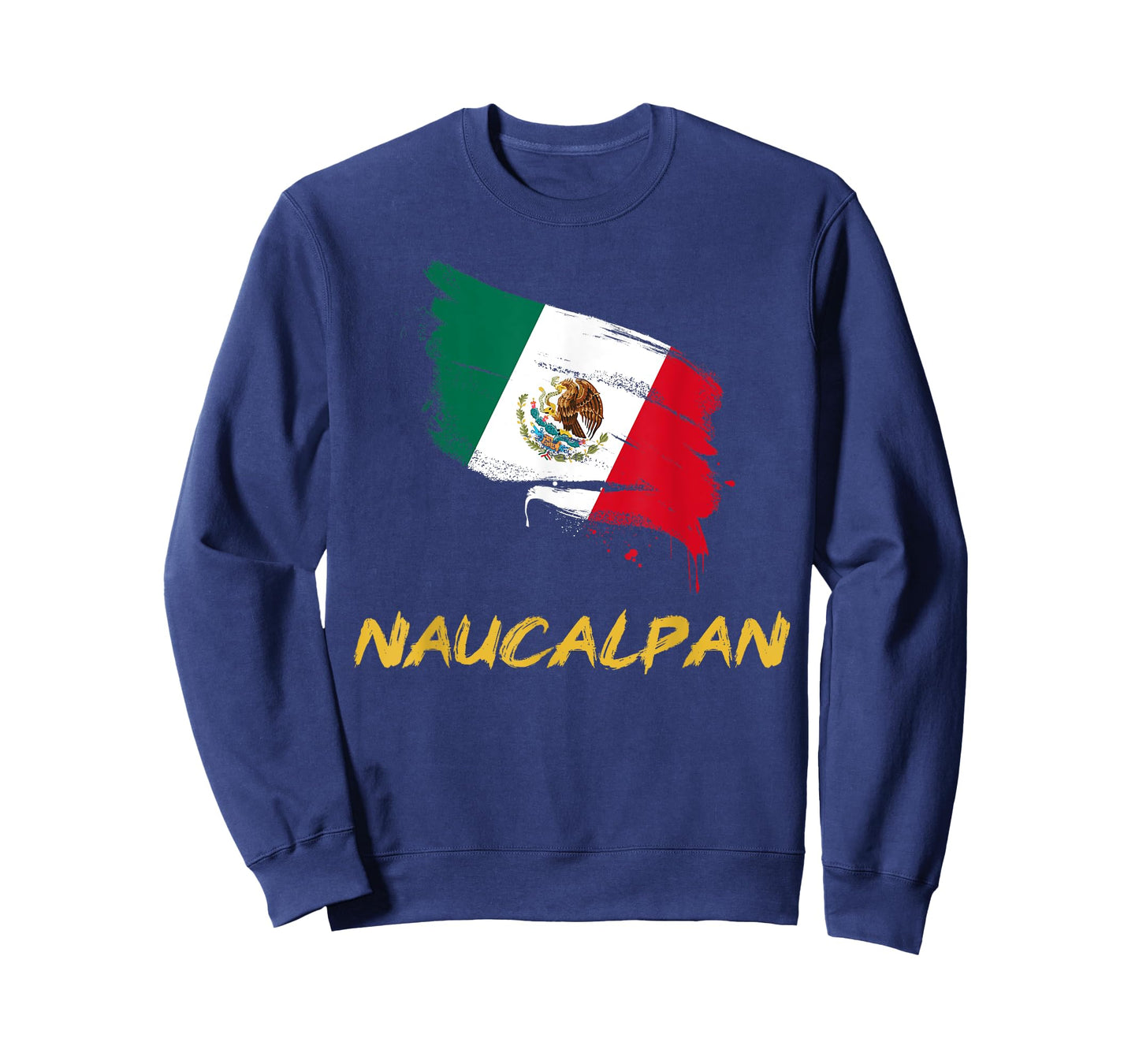Naucalpan Mexico MX Mexican Heritage Flag Paint Stroke T-Shirt