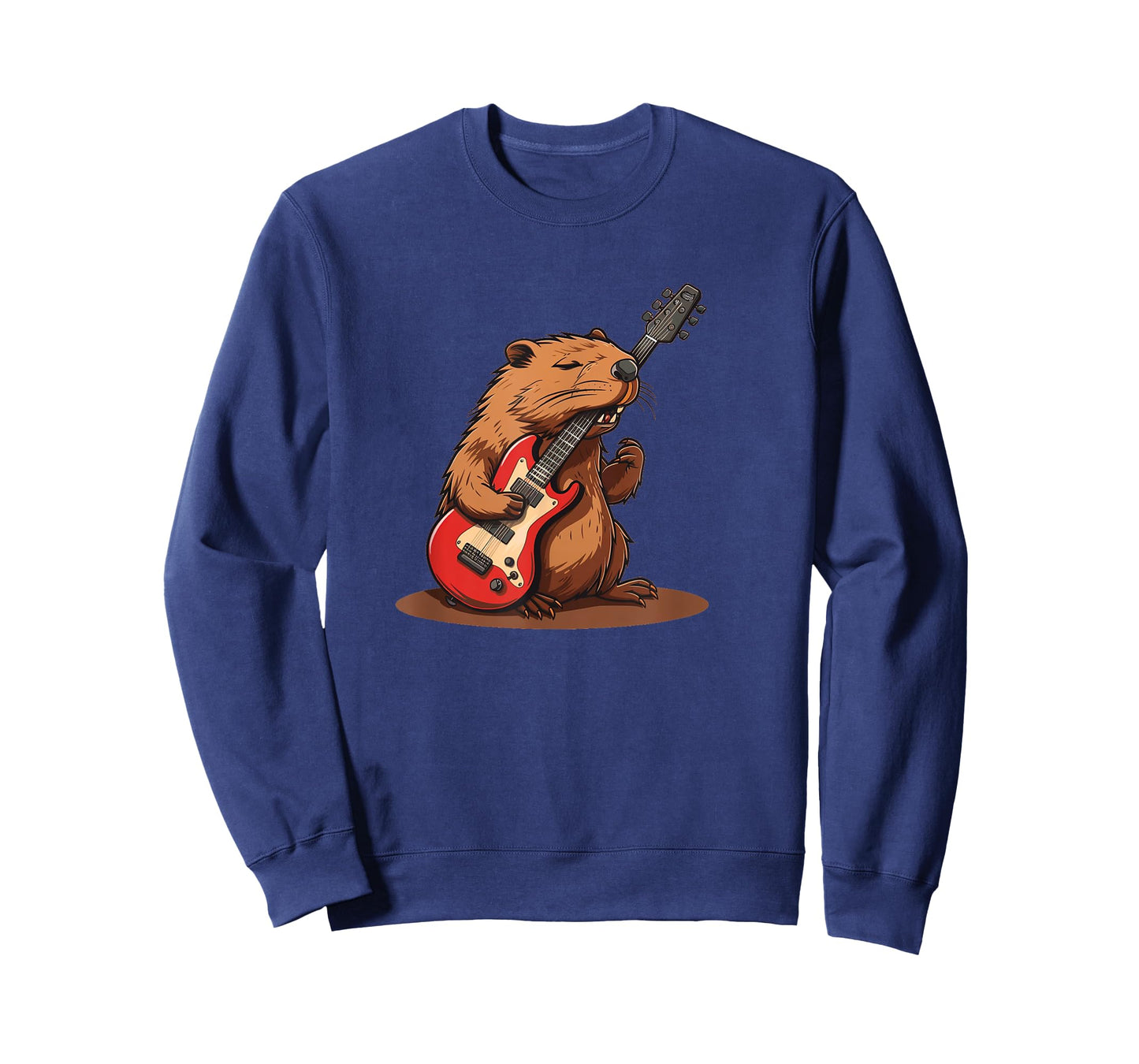 Funny Beaver gnaws at electric Guitar Costume T-Shirt