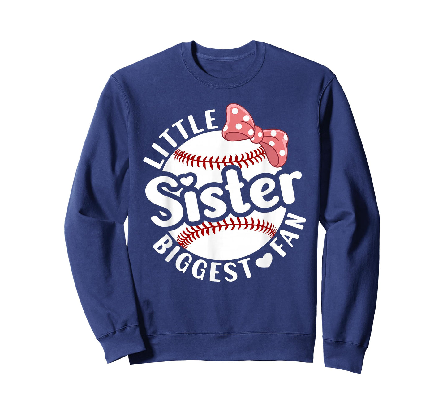 Little Sister Biggest Fan Baseball Sister T-Shirt