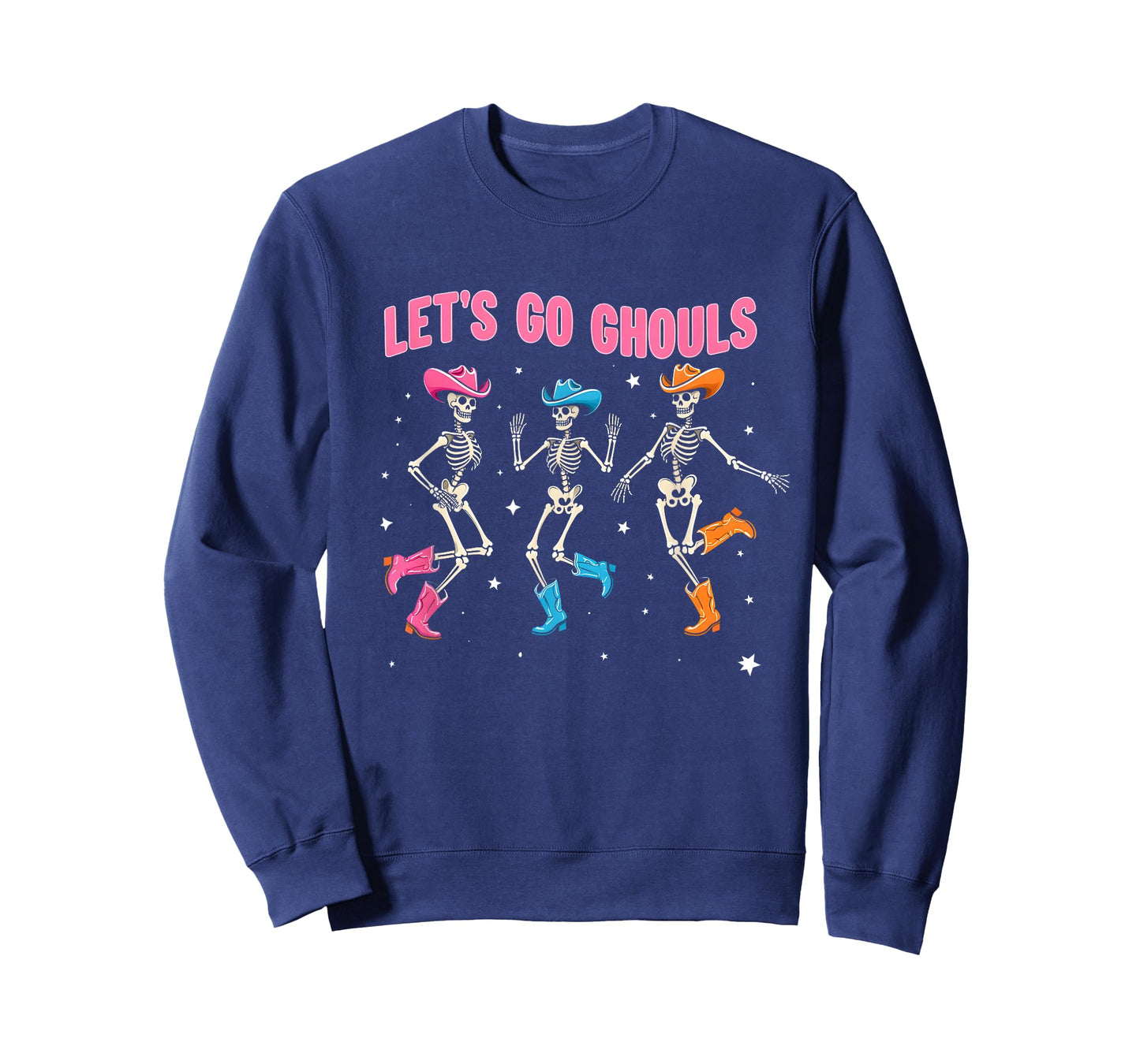 Let’s Go Ghouls Spooky Western Party Dancing Skeletons T-Shirt