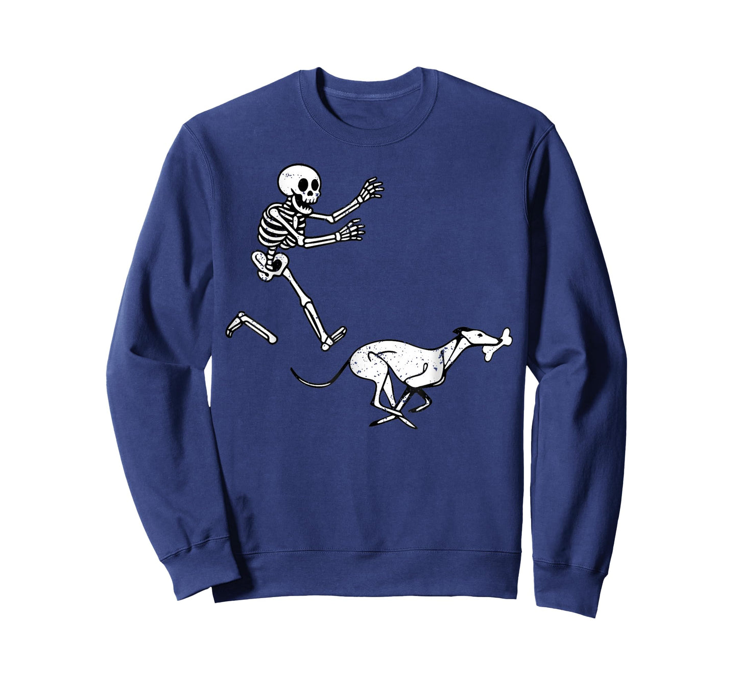 Funny Meme Greyhound Running Skeleton Halloween T-Shirt