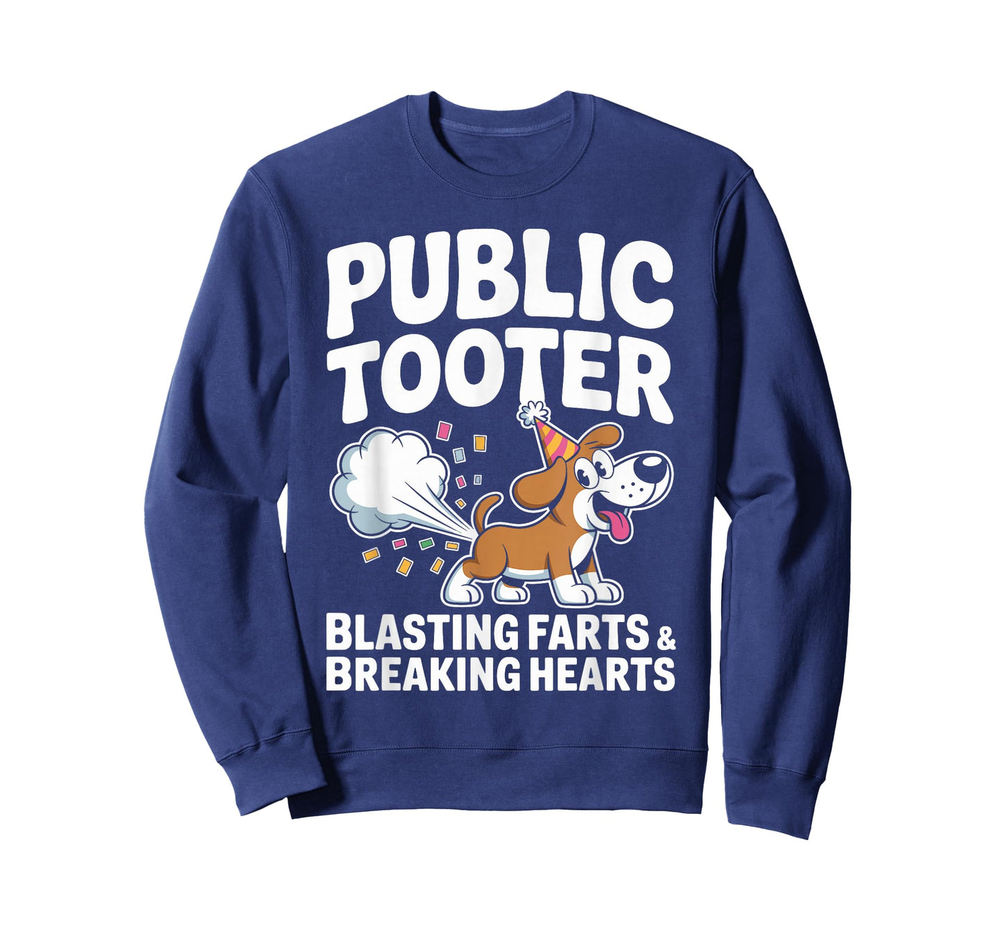 Public Tooter Blasting Farts Breaking Hearts Humor Funny Dog T-Shirt