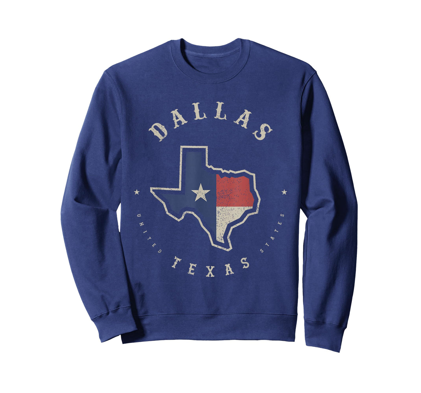 Vintage Dallas Texas State Flag Map Souvenir Gift T-Shirt