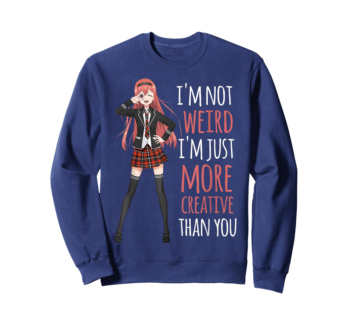I'm Not Weird I'm Creative Anime Girl Manga Lover Kawaii T-Shirt
