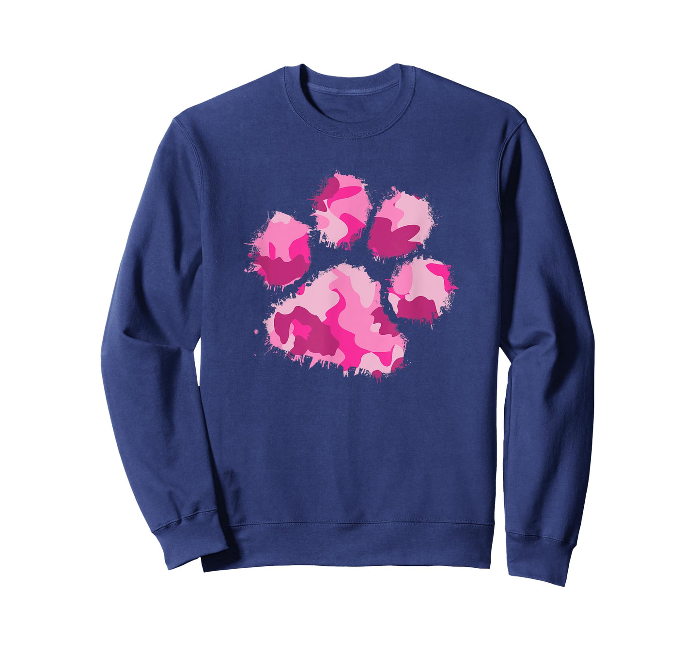 Camo Dog Paw Print Pink Shirt Camouflage Gift Women Military