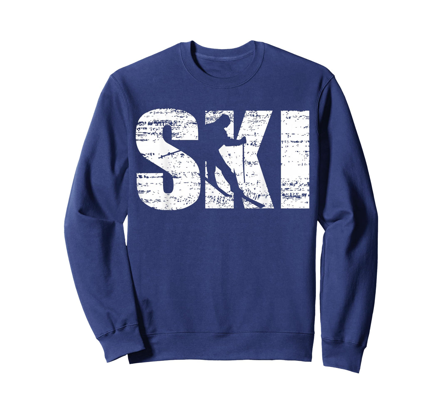 Ski - Distressed Look Skiing & Skiers T-Shirt