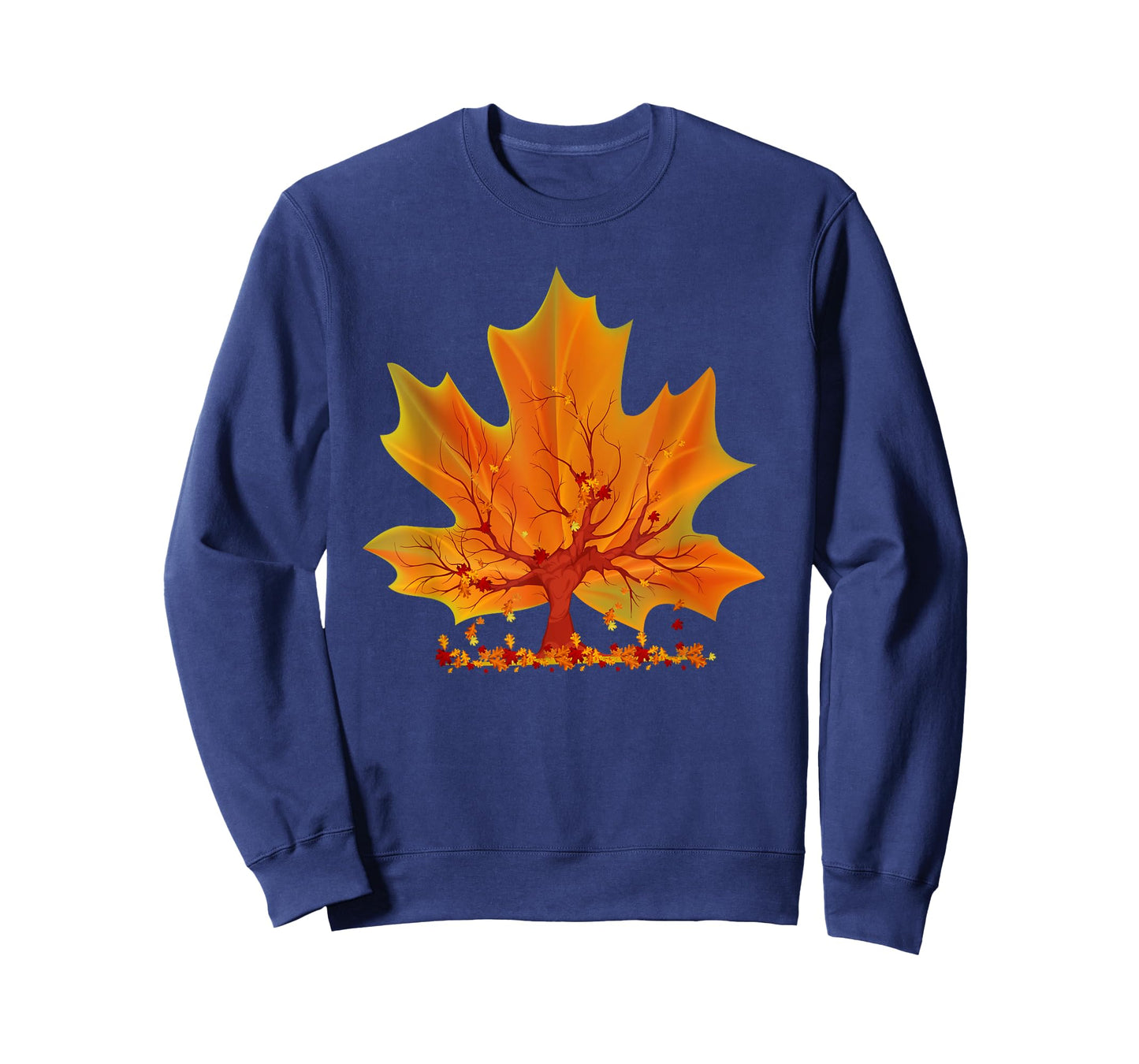 Maple Leaf Autumn Tree Orange Fall Leaves Season Canadian T-Shirt