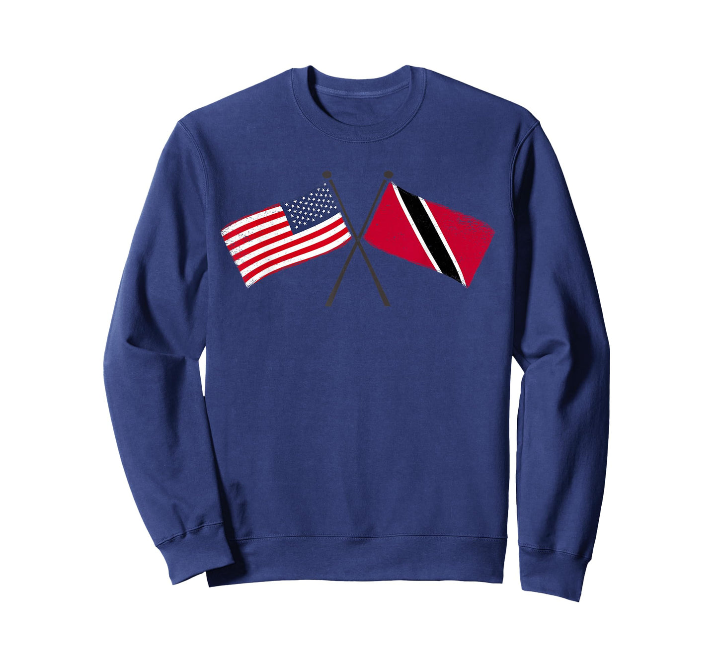 USA Trinidad and Tobago Crossed Flags American Trinidadian T-Shirt