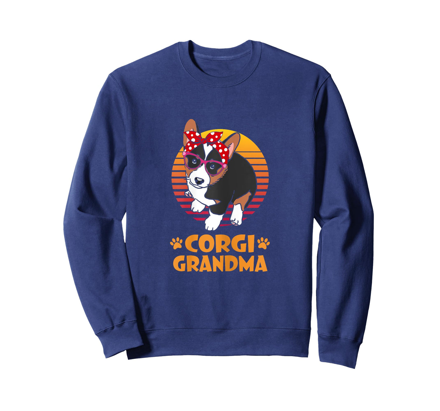 Retro Bandana Tricolor Corgi Dog Grandma Mothers Day Women T-Shirt